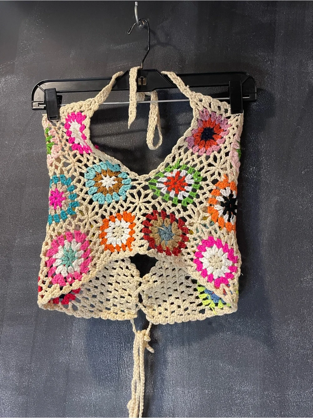 Cupshe Crochet Granny Square Cover Up Set Boho Beach Skirt Top Large - Picture 5 of 9